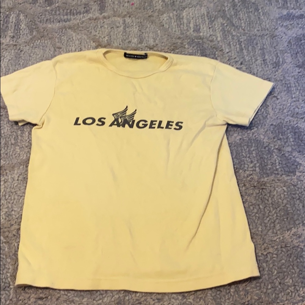 worn once, brandy melville short sleeve crop top